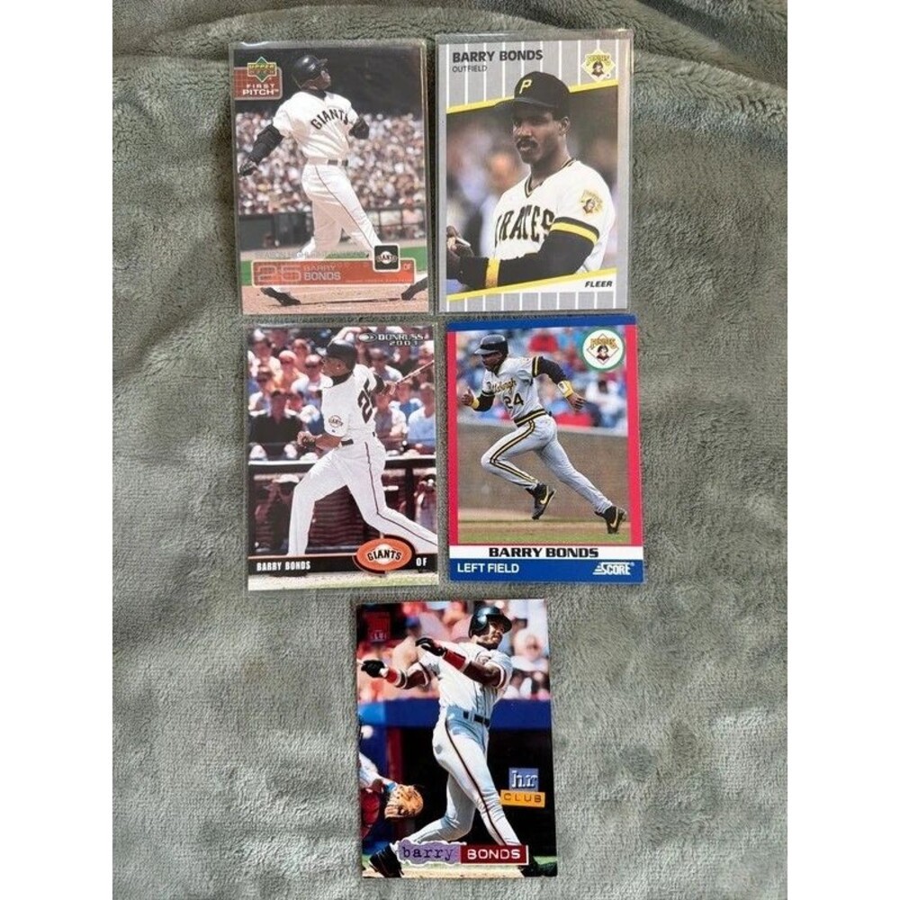 Barry Bonds Lot of (5) Giants & Pirates